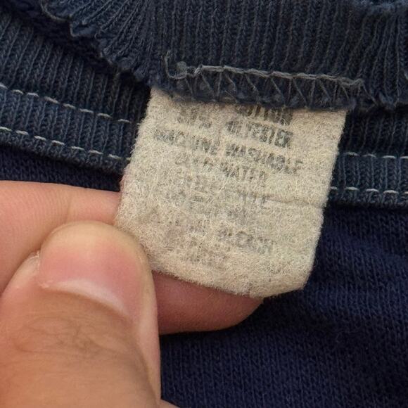 Vtg NYPD Crewneck Sweatshirt Cropped Fit Blue Sweater S/M - Picture 3 of 7